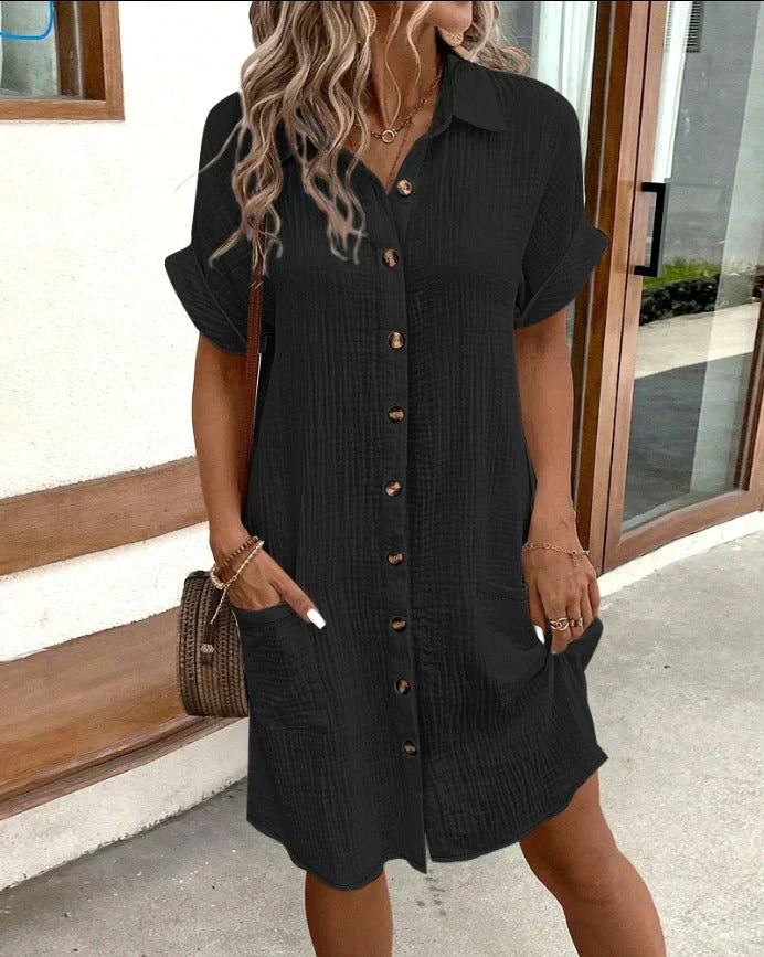 Melanie | Linen Polo Dress