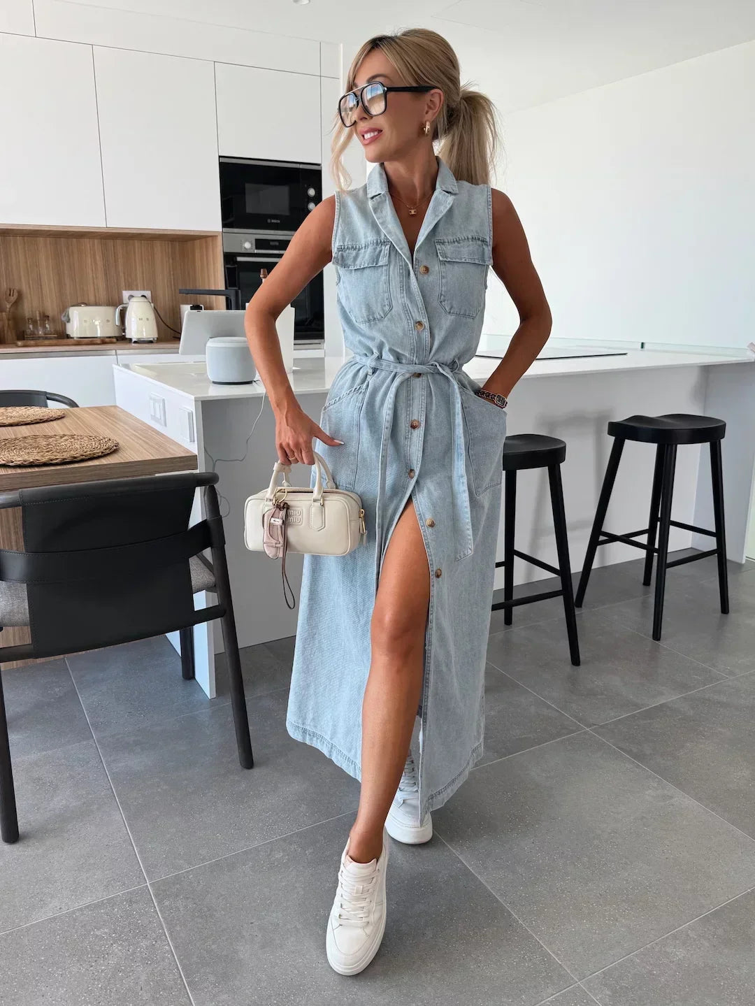 Sanne | Maxi Džinsinė Suknelė su Laiko Išbandyta Elegancija