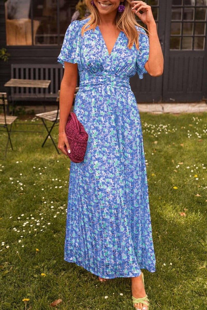 Sandra | Elegantiška Maxi Suknelė su V-kaklu