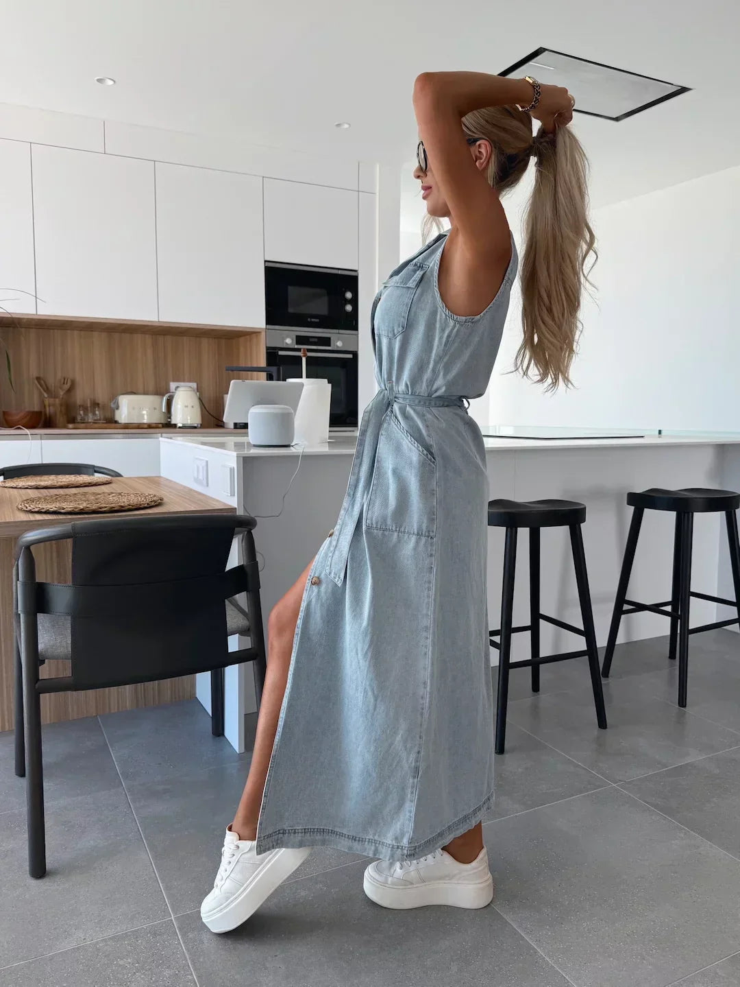 Sanne | Maxi Džinsinė Suknelė su Laiko Išbandyta Elegancija