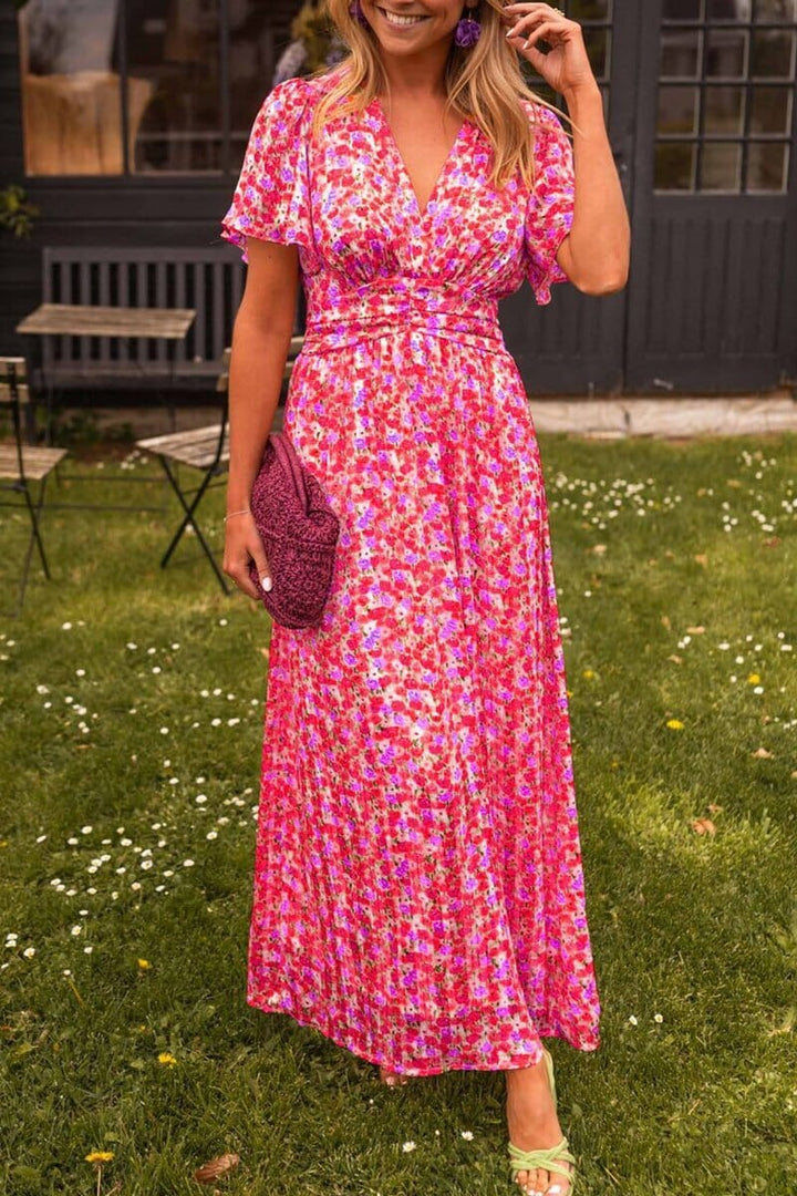 Sandra | Elegantiška Maxi Suknelė su V-kaklu