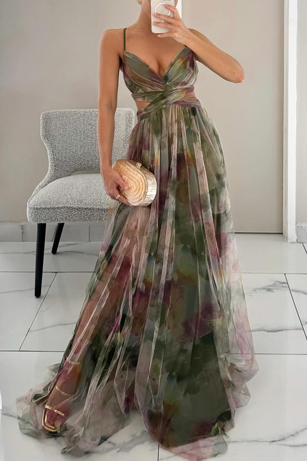 Giselle | Stulbinantis Gėlių Raštas Maxi Suknelė