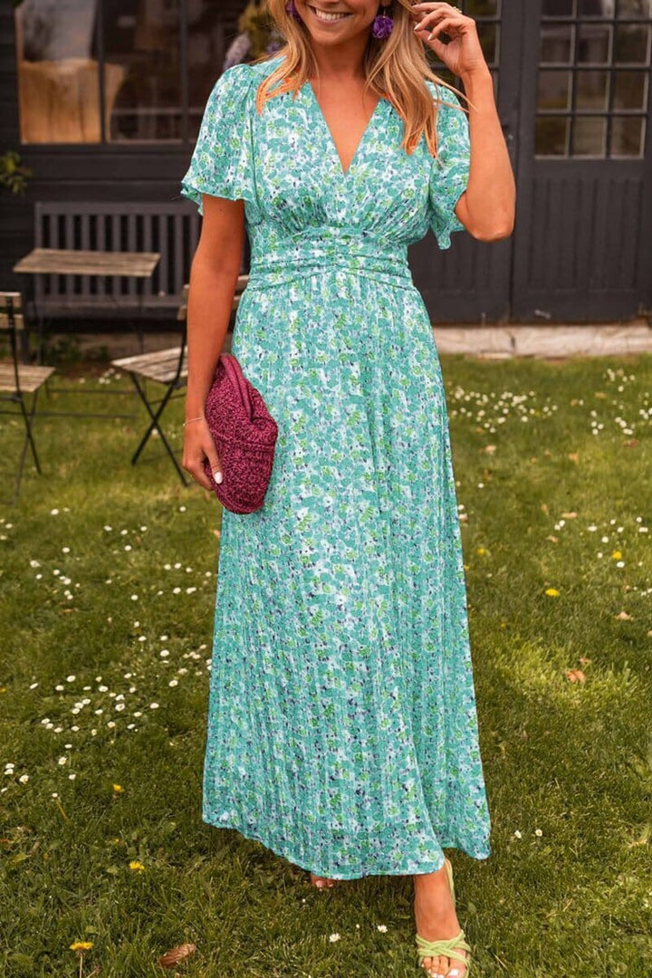 Sandra | Elegantiška Maxi Suknelė su V-kaklu