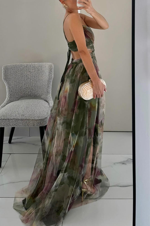 Giselle | Stulbinantis Gėlių Raštas Maxi Suknelė