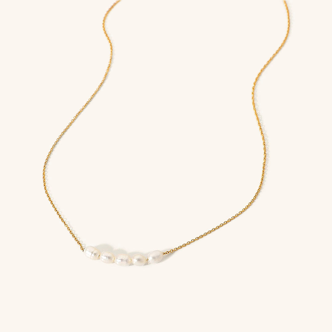 Elle Elegant Gold Pearl kaklo papuošalas