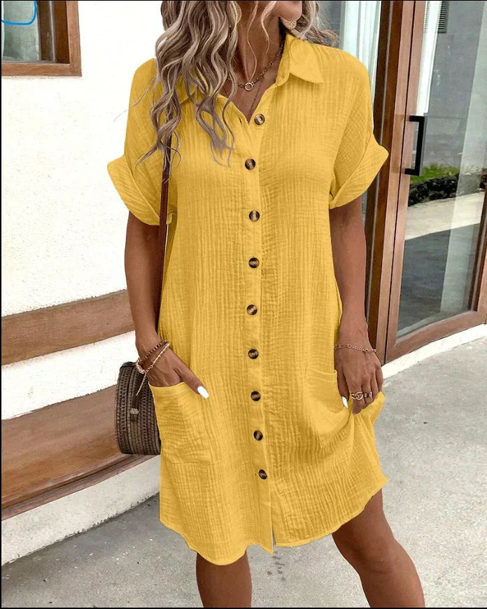 Melanie | Linen Polo Dress