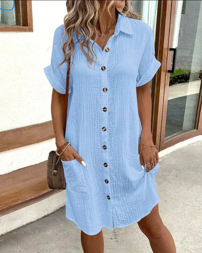 Melanie | Linen Polo Dress