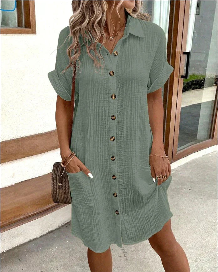 Melanie | Linen Polo Dress