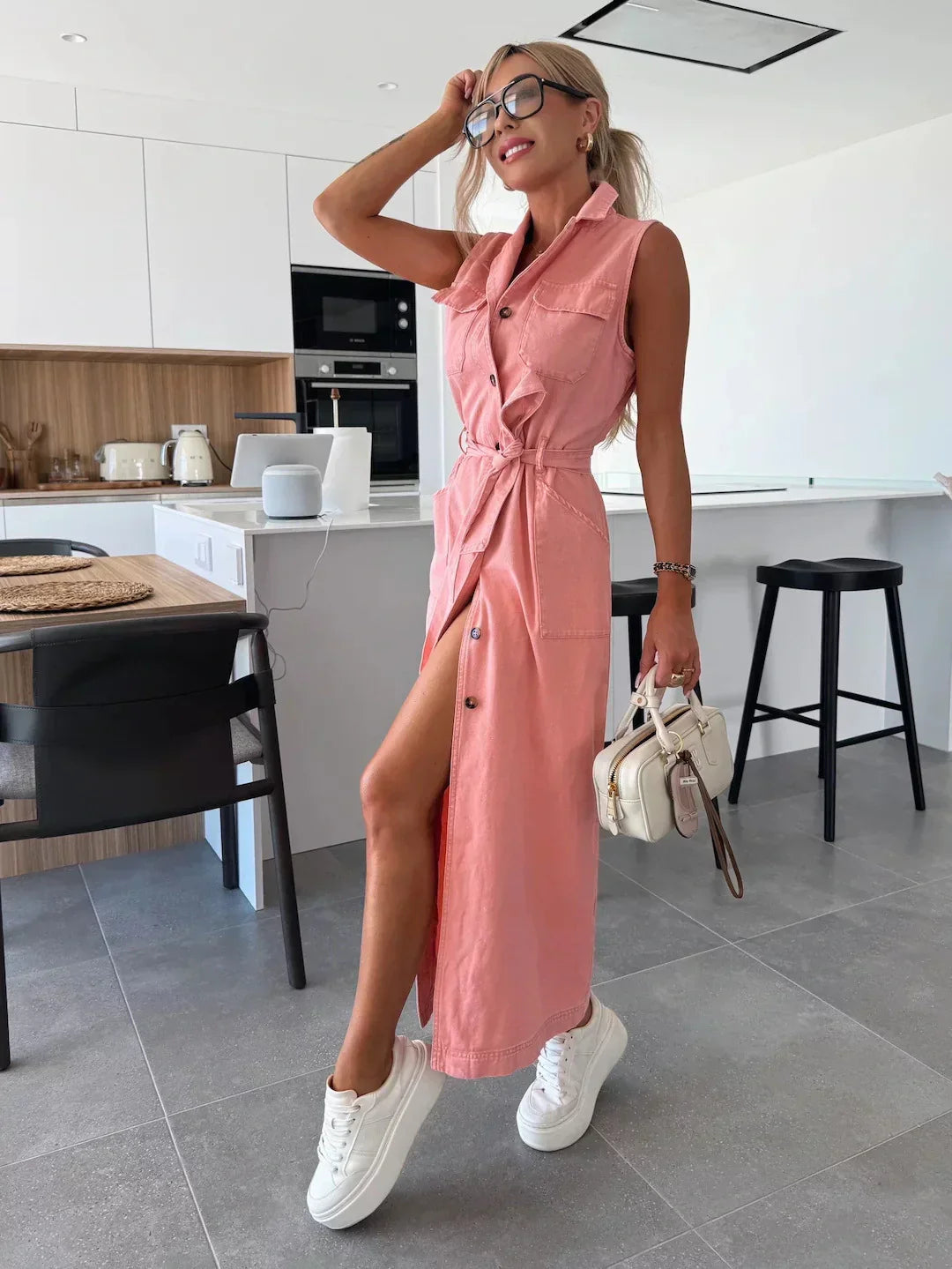 Sanne | Maxi Džinsinė Suknelė su Laiko Išbandyta Elegancija