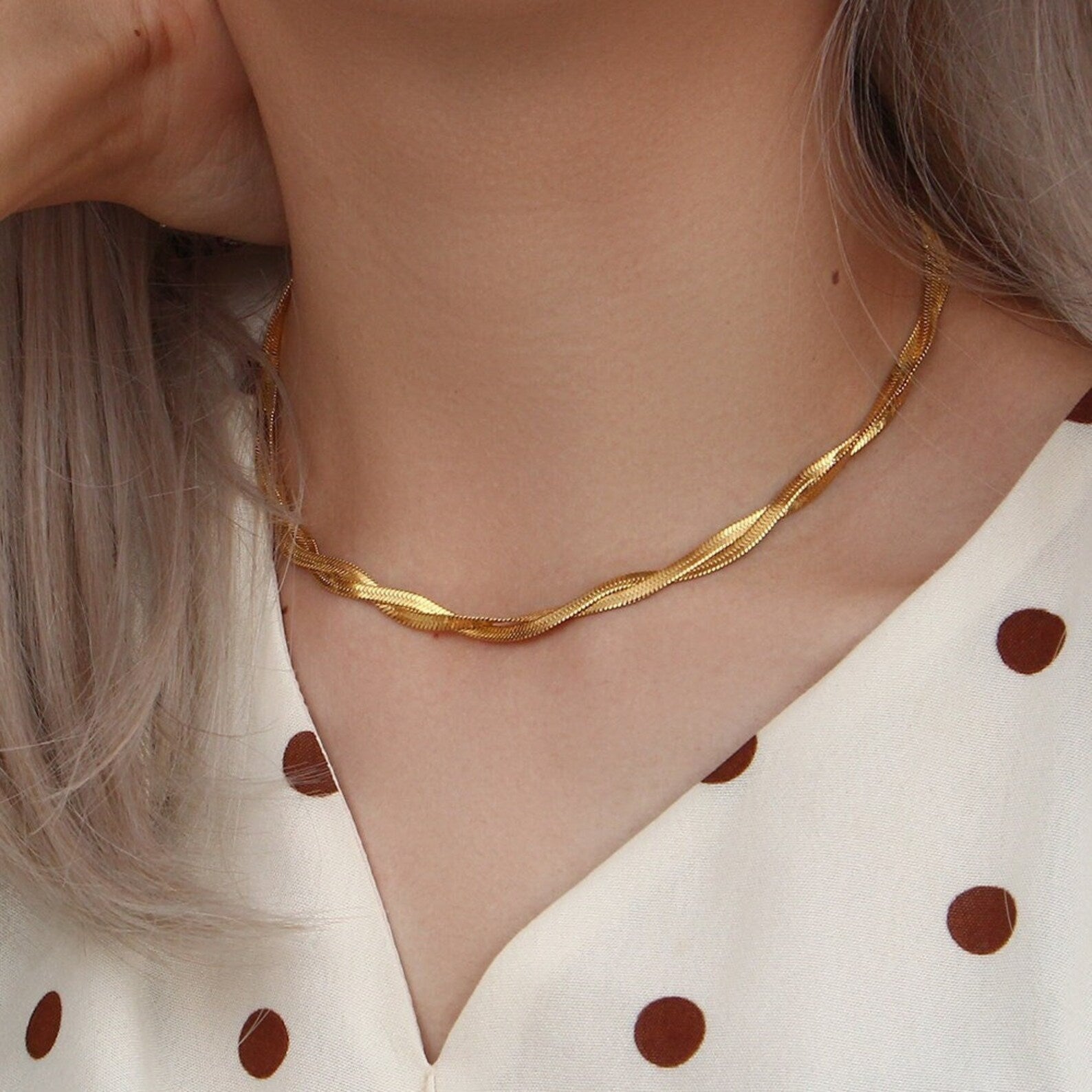 Lysa Twisted Necklace - Elegantiškas kaklo papuošalas